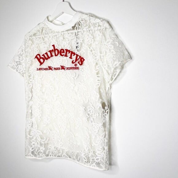 BURBERRY Embroidered Lace Top - Picture 3 of 10